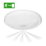 ADVITI ZONDA LED EMERGENCY 12W/1,2W, stropné svietidlo s pozitívnym senzorom, 800lm/80lm, IP20, 4000K, jasné PC, biela