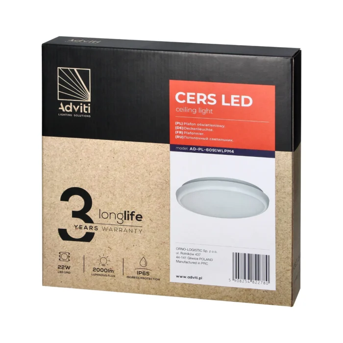 ADVITI CERS LED stropné svietidlo, 22W – Obrázok 2