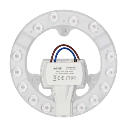 LED svetelný panel AVIS II 12W, 1100lm, 3000K, kruhový s magnetickým uchytením