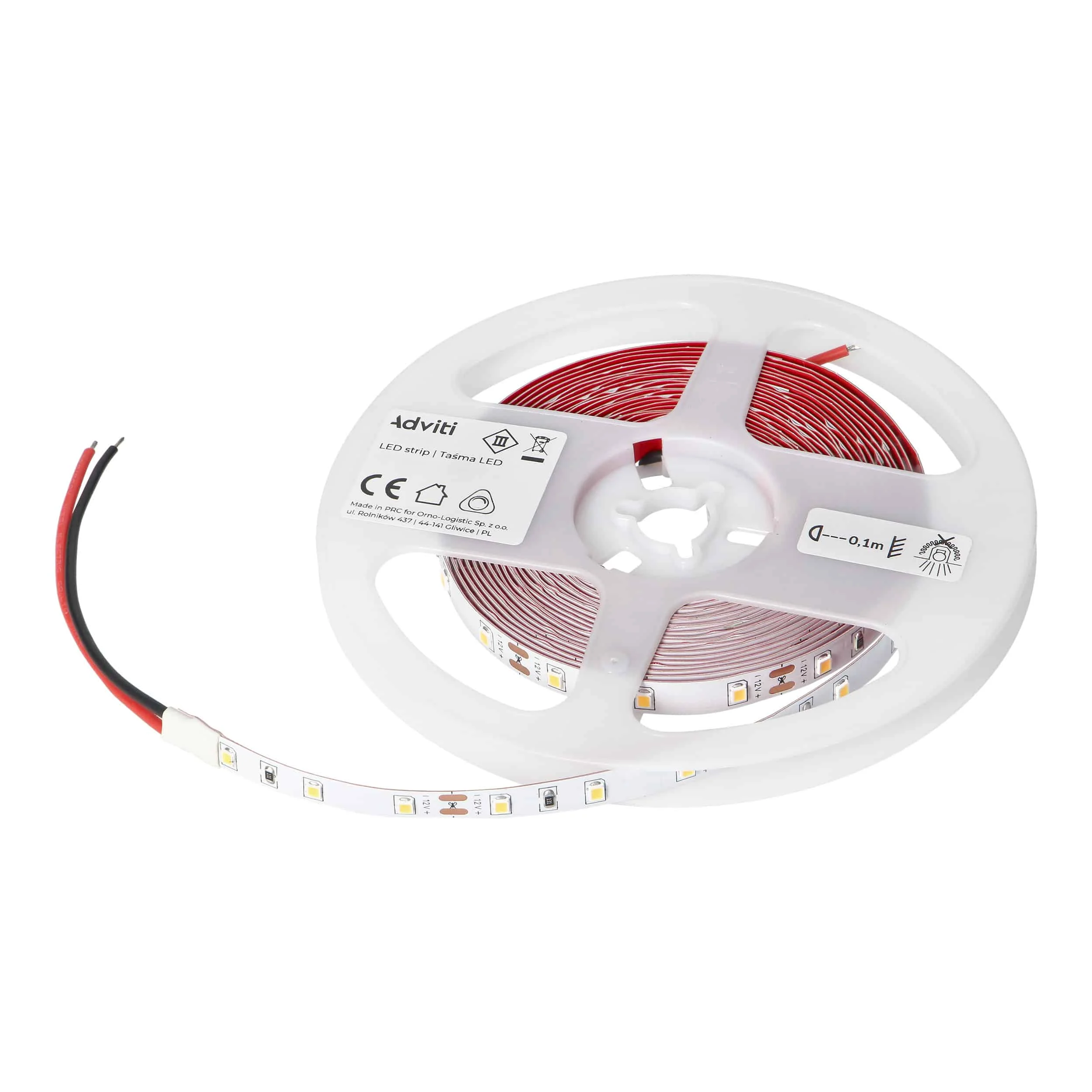 ADVITI LED pásik 12V ADVITI LED pásik 12V, čipset Samsung 2835, 60L/m, 6W/m, IP20, 4000K, 5m – Obrázok 1