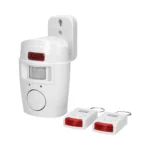 Mini bezdrôtový IR alarm s integrovanou sirénou a 2 diaľkovými ovládačmi, 6 m dlhý, na batérie