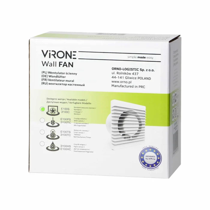 Kúpeľňový ventilátor 100mm, úzky, tichý chod - Štandard – Obrázok 2