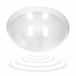 ROVI MV, stropné svietidlo s mikrovlnným senzorom, 75W, E27, IP20, IK10, číre, polykarbonátové tinidlo