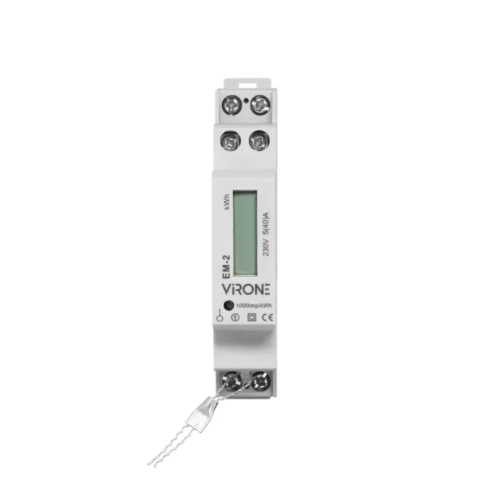 Jednofázový elektromer, 40A, impulzné napätie, 1 modul, DIN TH-35mm – Obrázok 3