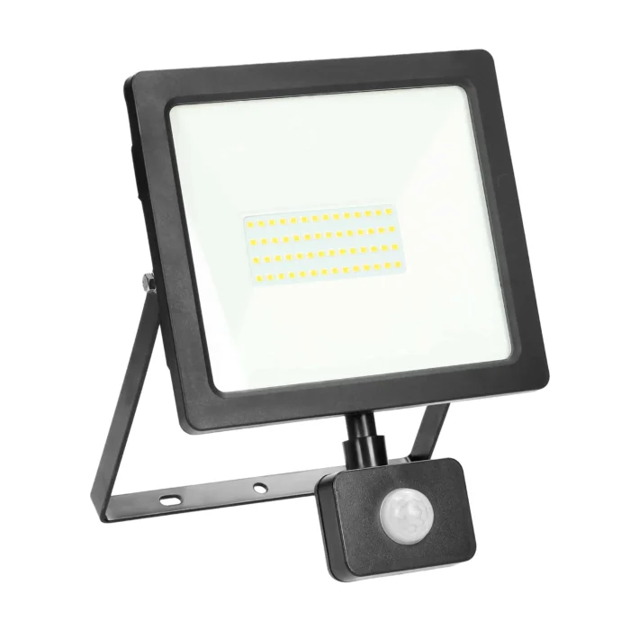 ALLLED LED svetlomet s pohybovým senzorom 50W, 3700lm, IP44, 4000K, Alu+sklo – Obrázok 4