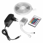 Sada LED osvetlenie pre dekoráciu na suchých miestach 12V 100 30 led/m, 7,2W/m IP20 RGB, dĺžka 3m, s RGB driverom a napájacím zdrojom