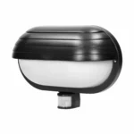 Záhradná lampa MUSAM so 180° senzorom a clonou, 1x60W, E27, IP44, plast, čierne. – Obrázok 3