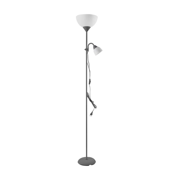 URLAR stojaca lampa, 175 cm, E27 max 40W, E14 max 25W, šedá – Obrázok 2