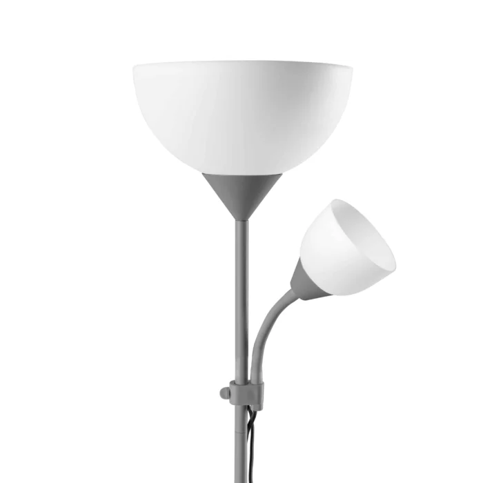 URLAR stojaca lampa, 175 cm, E27 max 40W, E14 max 25W, šedá – Obrázok 3