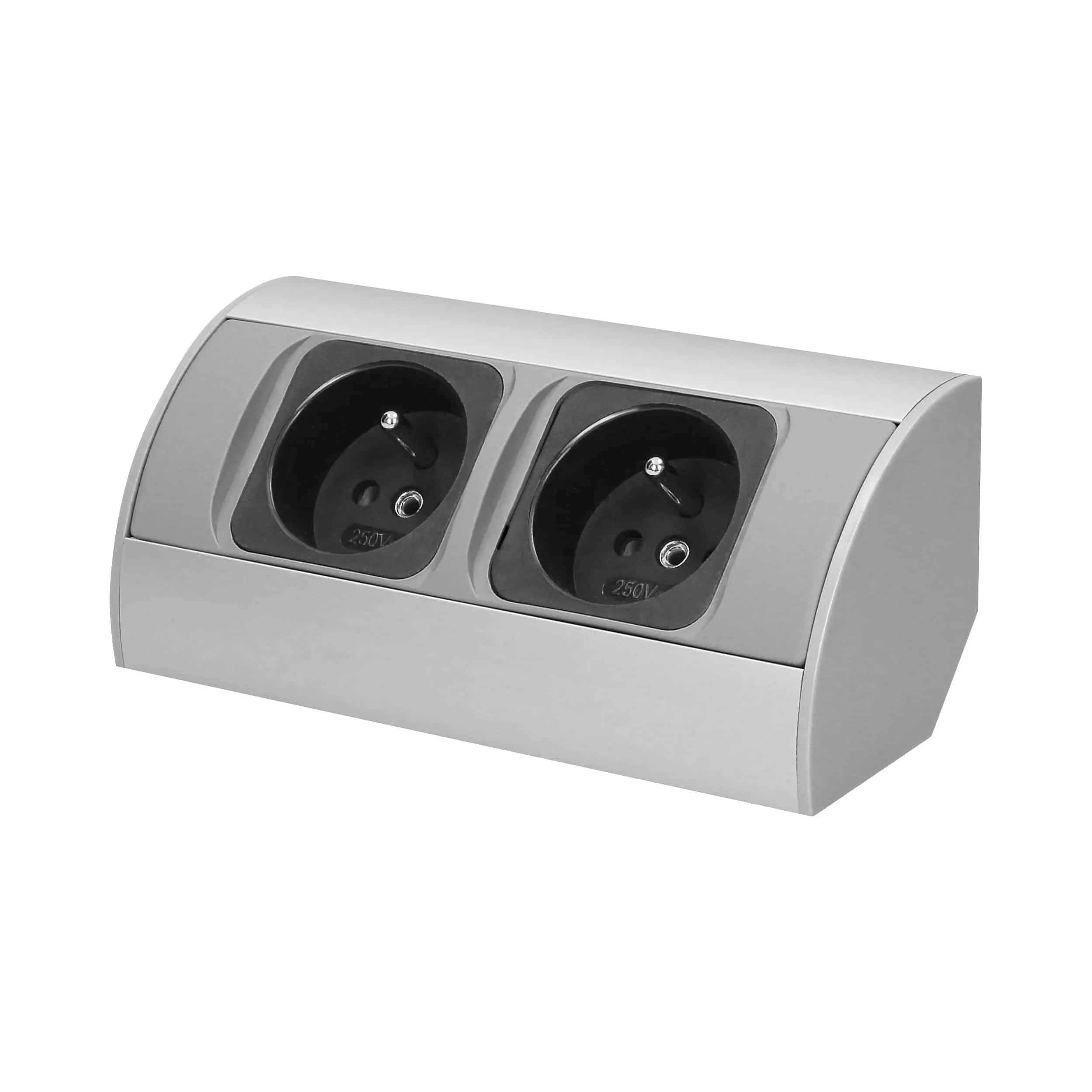 Elektrická zásuvka pod skrinkou Elektrická zásuvka pod skrinkou, šedá – Obrázok 1