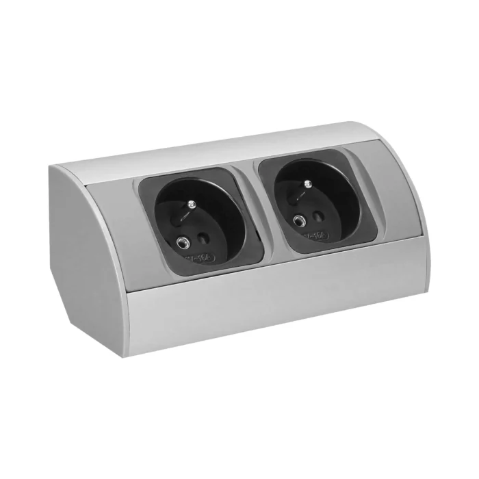 Elektrická zásuvka pod skrinkou, šedá – Obrázok 3