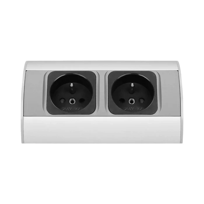 Elektrická zásuvka pod skrinkou, šedá – Obrázok 4