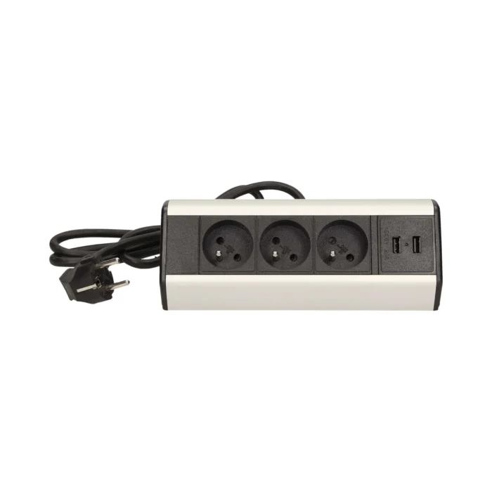 Stolová zásuvka s držiakmi, USB nabíjačkou a 1,8 m káblom – Obrázok 4