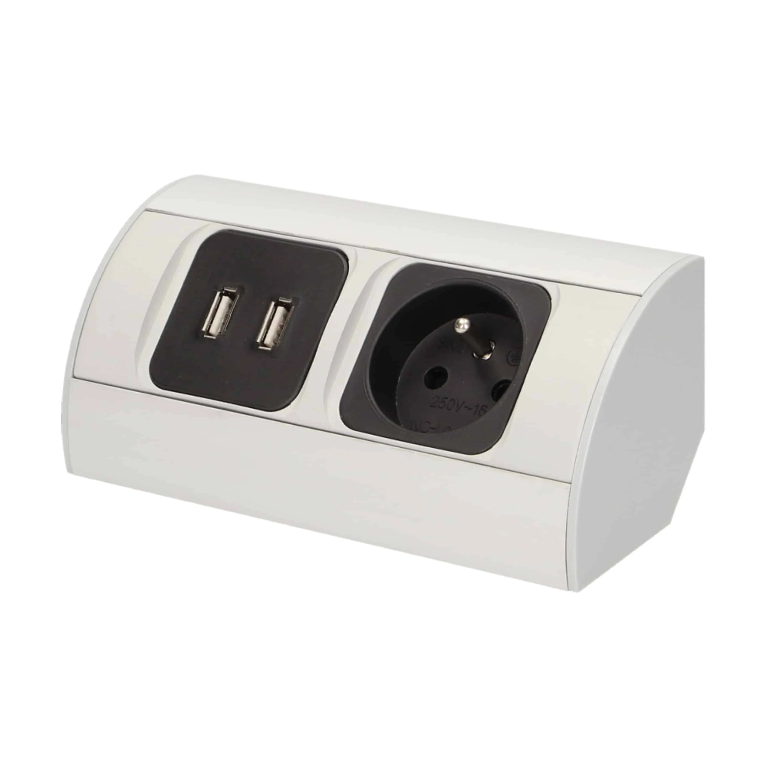 Elektrická zásuvka pod skrinku s USB nabíjačkou Elektrická zásuvka pod skrinku s USB nabíjačkou – Obrázok 1