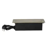 Zapustené nabytkové zásuvky v opláštenom doskami, USB konektor a kábel 1,5 m, 2x2P+E, 2xUSB, mosadzná farba – Obrázok 4