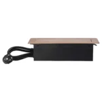 Zapustené nábytkové zásuvky so zakrytými doskami, kábel USB, kábel 1,5 m, 2x2P+E, 2xUSB, zlatá – Obrázok 4