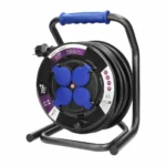 Predlžovací bubon, gumená šnúra, IP44, H07RN-F 3x2,5mm² - 20m, 4 zásuvky