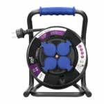 Predlžovací bubon, gumená šnúra, IP44, H07RN-F 3x2,5mm² - 20m, 4 zásuvky – Obrázok 2