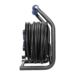 Predlžovací bubon, gumená šnúra, IP44, H07RN-F 3x2,5mm² - 20m, 4 zásuvky – Obrázok 4