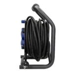 Predlžovací bubon, gumená šnúra, IP44, H07RN-F 3X2,5mm² - 20M, 4 pevné zásuvky – Obrázok 4