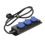 Samostatné pripojenia, externé pripojenia, gumený kábel, IP44, H05RR-F 3x1,5mm² - 3m – Obrázok 2