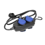 Odolné predlžovacie zásuvky odolné voči striekajúcej vode, gumený kábel, IP44, H05RR-F 3x1,5 mm², 10 m, – Obrázok 2