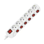 Multiswitch powerstrip with independent ON/OFF switches for 6 Schuko sockets , cable 3x1,5mm², 1.5m long – Obrázok 4