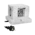 Záhradná zásuvka POST 4 zásuvky 2P+E, gumený kábel H07RN-F 3x1,5mm², 3m – Obrázok 3