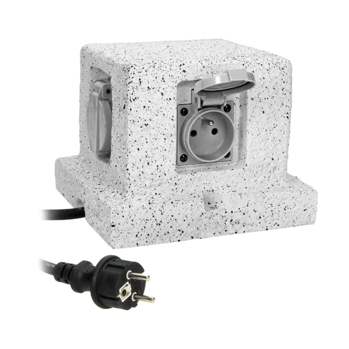 Záhradná zásuvka POST 4 zásuvky 2P+E, gumený kábel H07RN-F 3x1,5mm², 3m – Obrázok 3