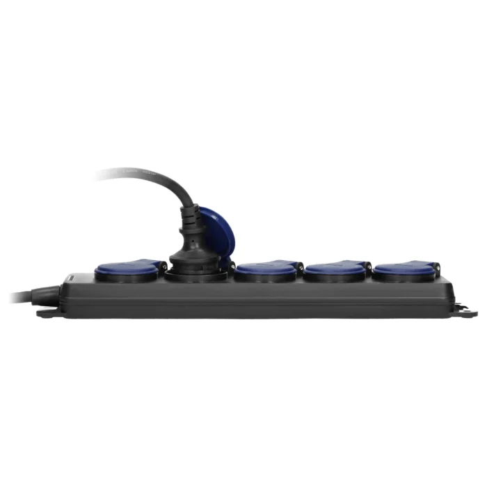 Odolné predlžovacie zásuvky odolné voči striekajúcej vode, s gumenou šnúrou, 5 zásuviek 2P+E, IP44, H05RR-F 3x1.5mm² - 5m, – Obrázok 3