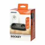 Stolová predlžovacia zásuvka s USB konektormi a držiakmi - 2x 2P+E konektory, 2xUSB, kábel 3x1mm², dĺžka 1,5m, – Obrázok 2