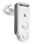 Stolová napájacia lišta s USB nabíjačkou a pružinovou sponou