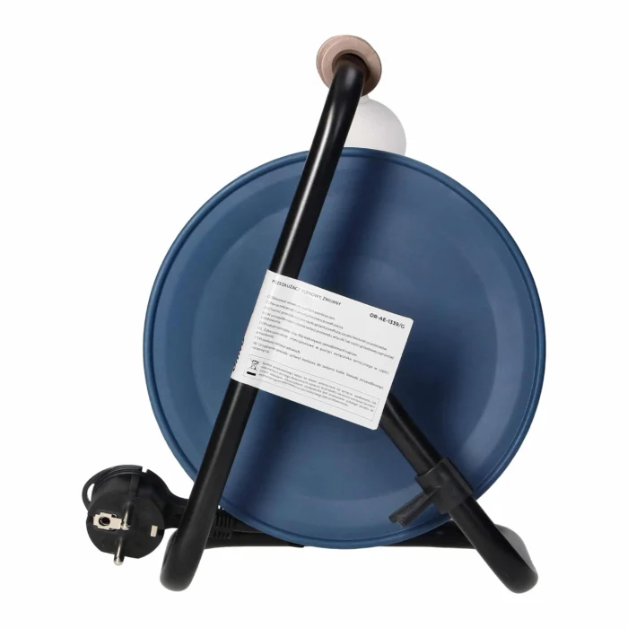 Kábel Predlžovací bubon so 4 zásuvkami 2P+E, kovový stator, kábel: PVC H05VV-F 3x1mm², 15m, šedý – Obrázok 5