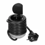 Kryt kábla Ø6cm s ochranným krytom, kábel USB, kábel 1,9 m, 1x2P+E, 1xUSB, čierne. – Obrázok 4