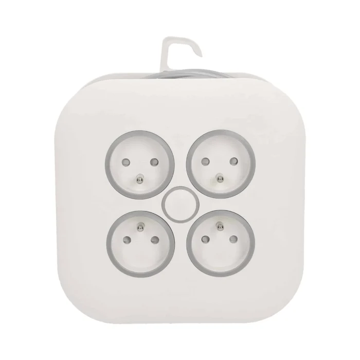 Predlžovací bubon so zástrčkou a 4 zásuvkami 2P+E, kábel: PVC, H05VV-F 3x1mm², dĺžka 7m – Obrázok 4