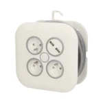 Predlžovací bubon so zástrčkou, USB nabíjačkou a 3 zásuvkami 2P+E, kábel: PVC H05VV-F 3x1mm², dĺžka 7m