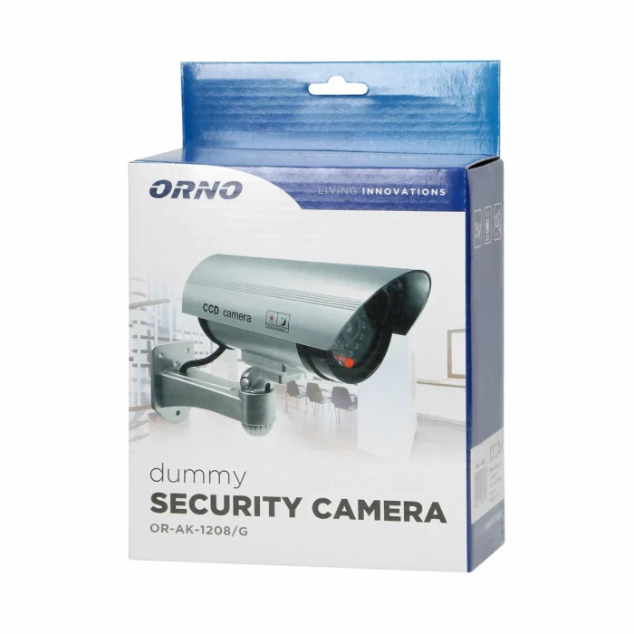 Maketa kompletná CCTV kamera, na batérie, strieborná – Obrázok 2