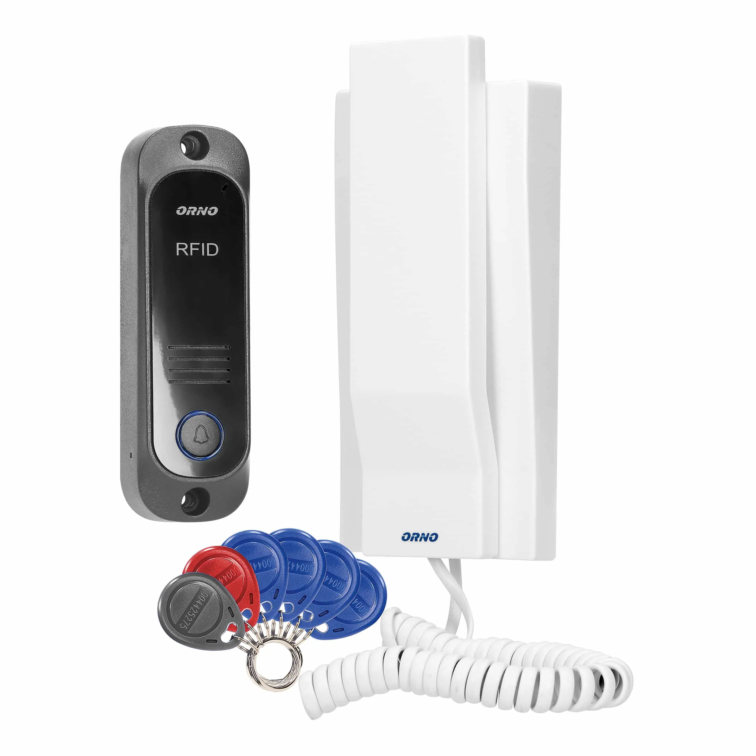 Rodinný domáci telefón AVIOR s funkciou RFID a intercom Rodinný domáci telefón AVIOR s funkciou RFID a intercom, biely – Obrázok 1