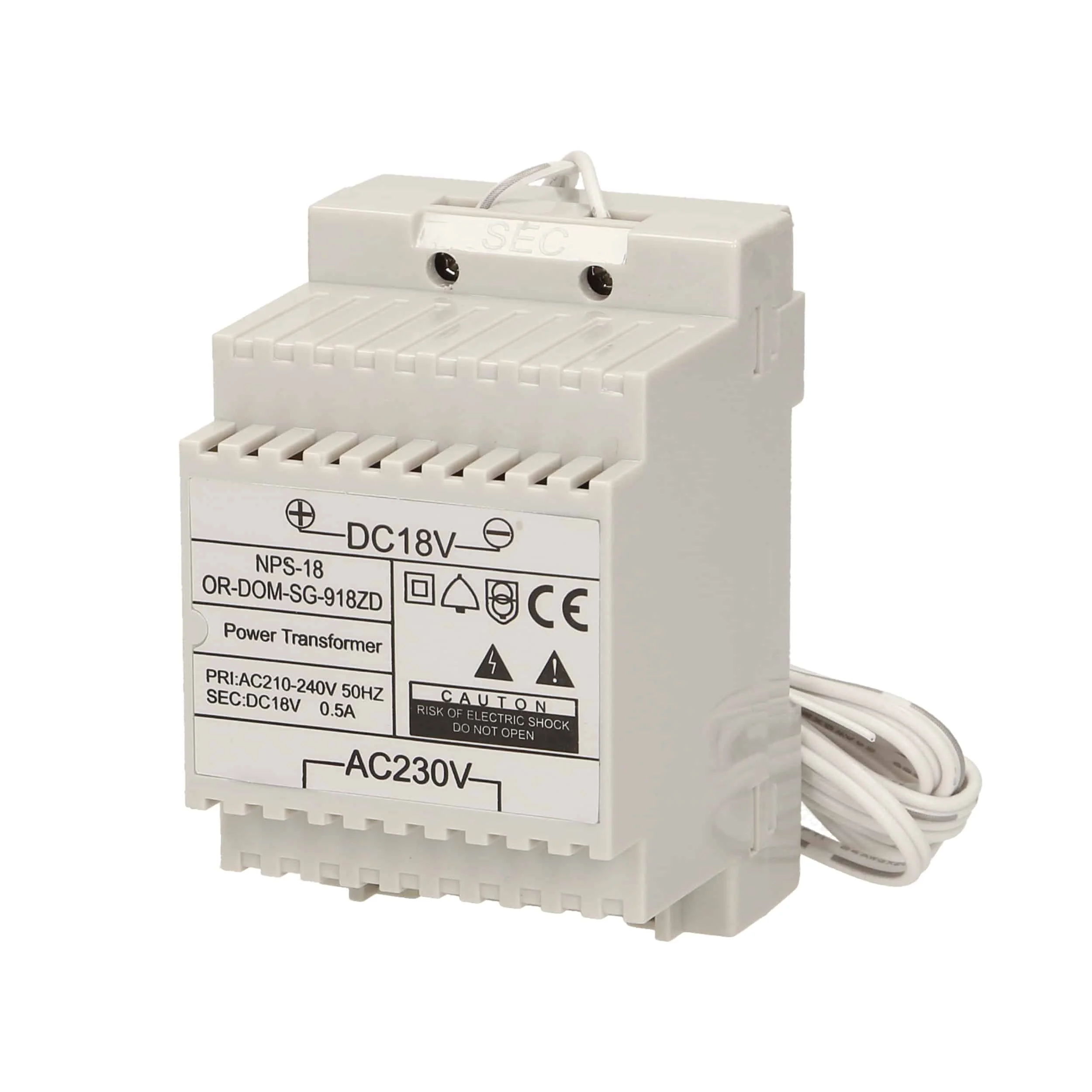 DC18V napájací adaptér pre DIN lištu pre sériu vrátnikov SAGITTA a SAGITTA MULTI DC18V napájací adaptér pre DIN lištu pre sériu vrátnikov SAGITTA a SAGITTA MULTI – Obrázok 1
