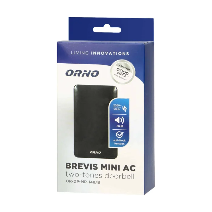 BREVIS Mini AC dvojtónový zvonček s drôtom, 230V, – Obrázok 2