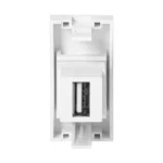NOEN USB konektor 2.0, 22,5x45mm, obojstranný, biely – Obrázok 3