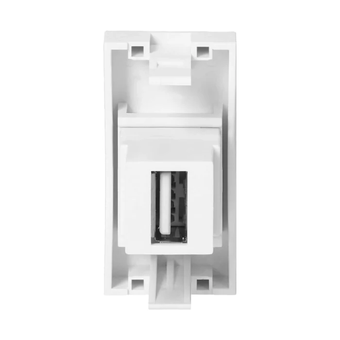 NOEN USB konektor 2.0, 22,5x45mm, obojstranný, biely – Obrázok 3