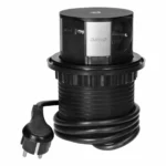 Zásuvky pod omietku Ø10cm, indukčná zásuvka, USB zásuvka 1,5m, kábel 3x2P+E, Qi 1,2,4 max. 10W, 2xUSB QC 3.0