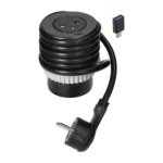 Prepojovací box 2P+E so systémom EasyEject, USB QC 3.0, 1,5 m kábel + USB adaptér