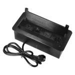 Prepojovací kábel, konektor, konektor, USB konektor, kábel 1,5 m, 2x2P+E, 2xUSB, 2xNET, čierna