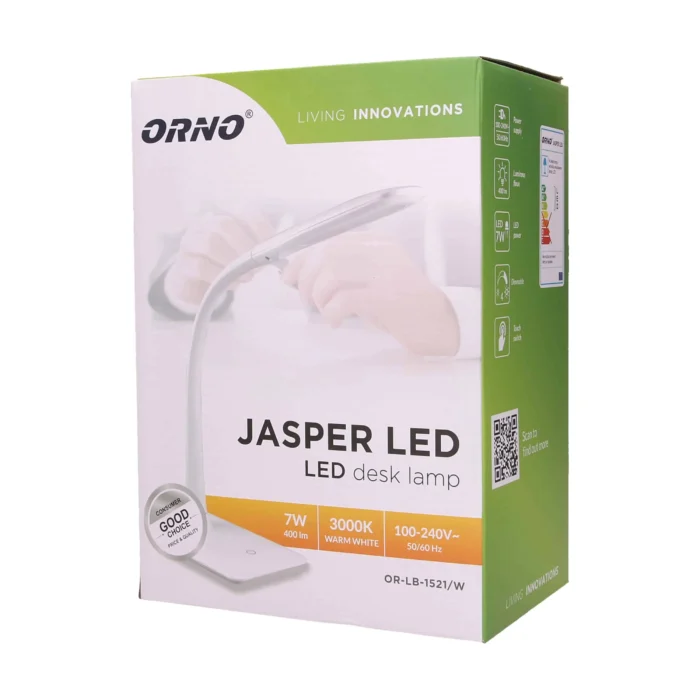 Stolná LED lampa JASPER, biela – Obrázok 2