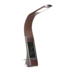 DOLOMIT LED stolná lampa s LCD displejom, 5W, hnedá