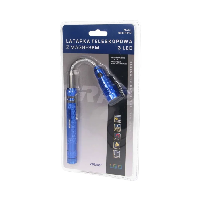 Teleskopická Dielenská LED lampa s magnetom – Obrázok 2