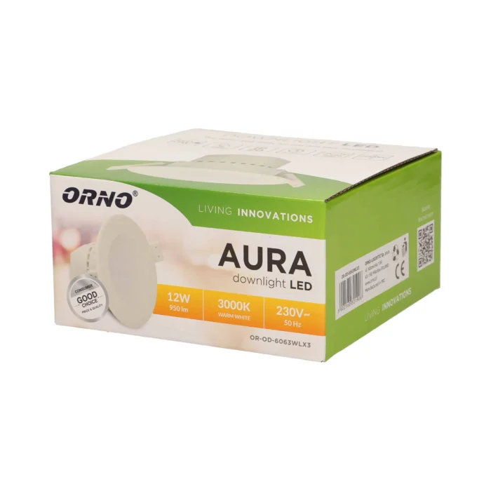 LED stropné svietidlo AURA, 12W, 3000K – Obrázok 2