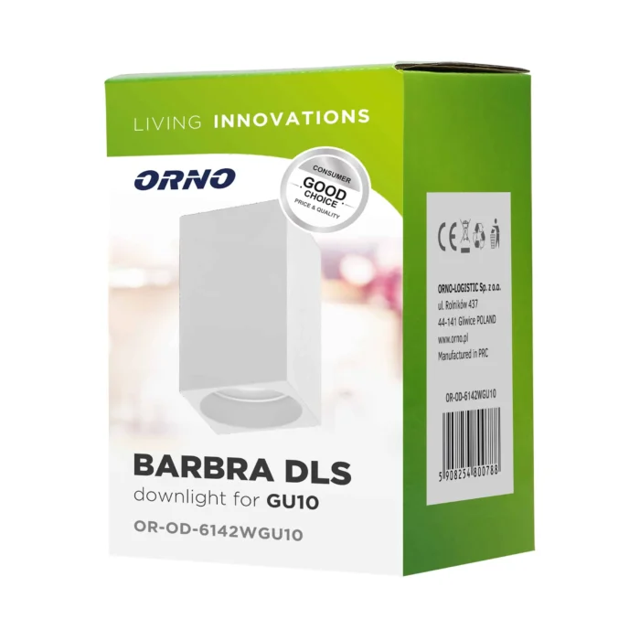 BARBRA DLS GU10 stropné svietidlo, stropné, 50W, štvorcové, biele – Obrázok 2